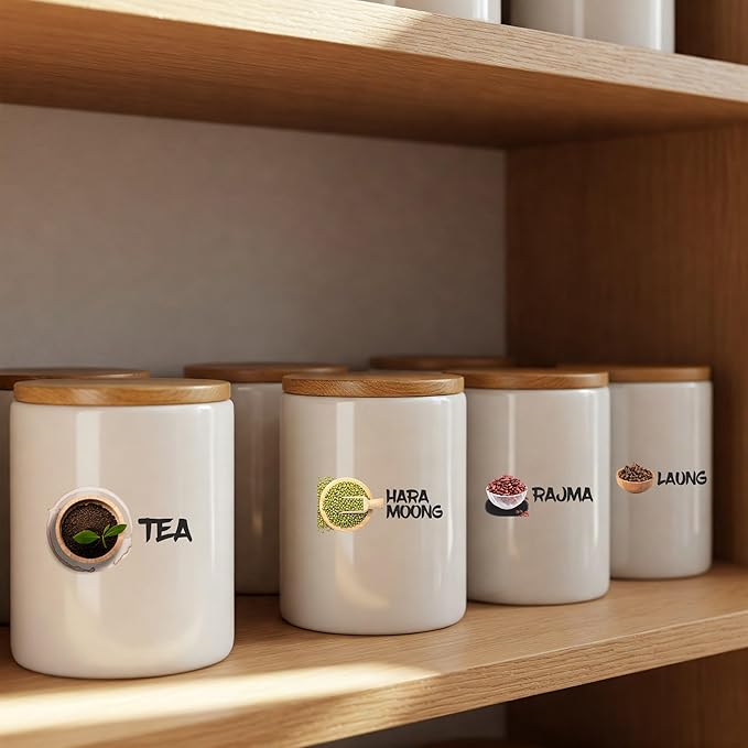 3D Waterproof Kitchen Spice Jar Label Stickers (Buy 30 Get 30 Stickers Free)